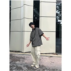日系条纹POLO衫男短袖宽松纯棉翻领T恤夏季T98，男装T恤，星座1116A（原606A-3）