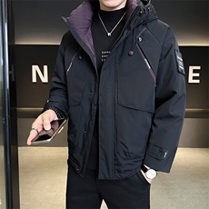 M-3XL24605-P215298标50绒连帽冲锋衣羽绒服男，男装夹克，电商B321-1