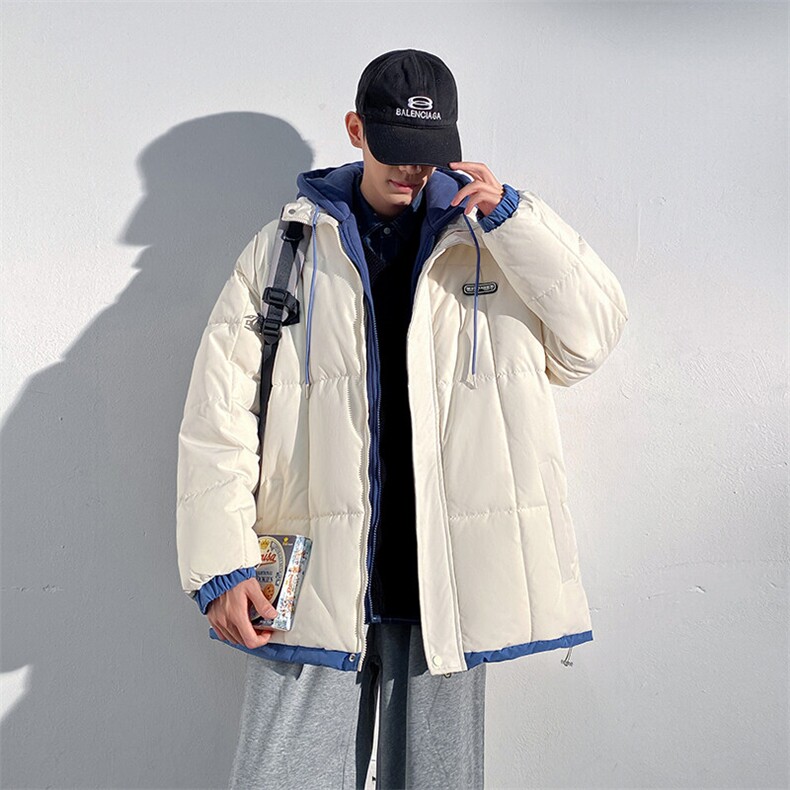 冬季格子男士棉袄加厚棉衣潮流连帽字母潮流棉服A266-WMY2311-P75,男装棉衣,电商A266