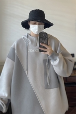 卫衣男潮ins大码宽松休闲百搭秋季痞帅连帽外套JK22308-P75控88，男装卫衣，星座605(原A050)