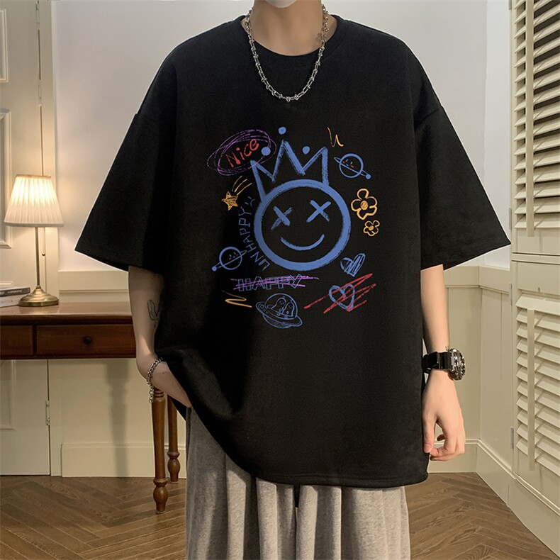 麂皮绒短袖t恤男大码半袖男 JD82180-P25图片