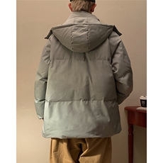 黄墙港风冬季休闲时尚宽松立领连帽棉服A247-MY200特批80控138，男装棉衣，电商A247
