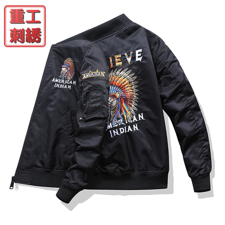 美式潮牌宽松版型飞行服时尚潮牌户外运动休闲加棉,男装夹克,星座210-5(原414-2)