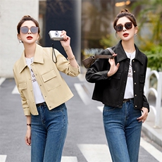2026年春季新款女装女士精品皮衣，女装皮衣，自然秀