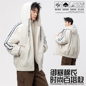 自家图有视频加绒毛领棉衣冬季新款座山雕连帽派克棉服M2556p88