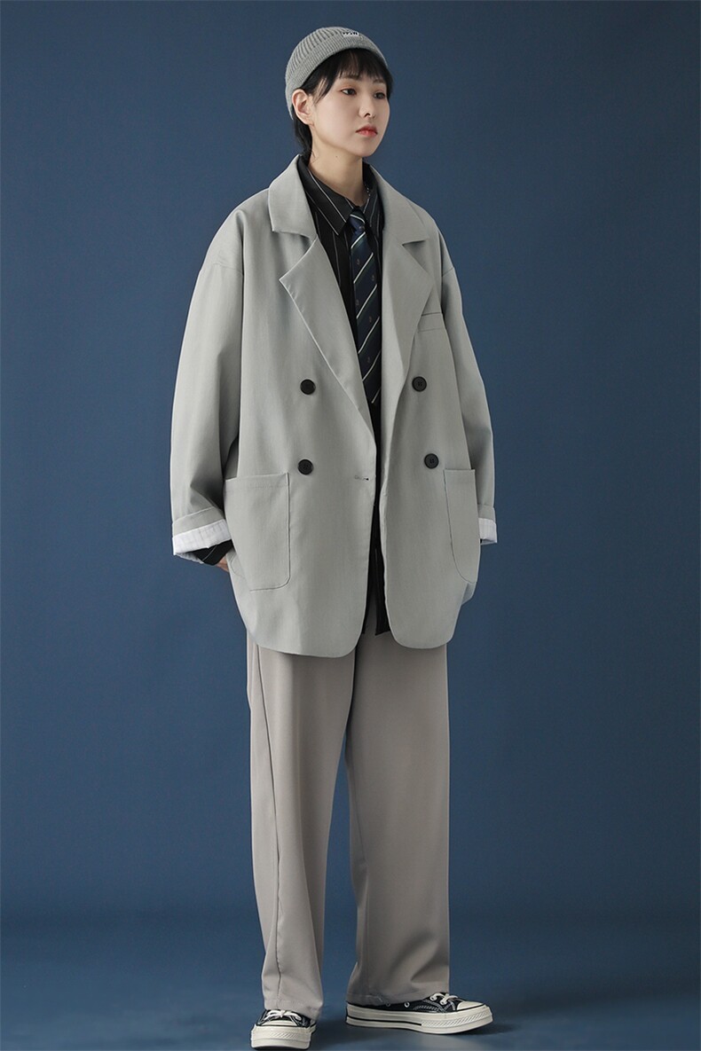 2020年秋冬新款男女宽松休闲盐系西装外套DS-B293-A758-P85,男装西服,电商A306
