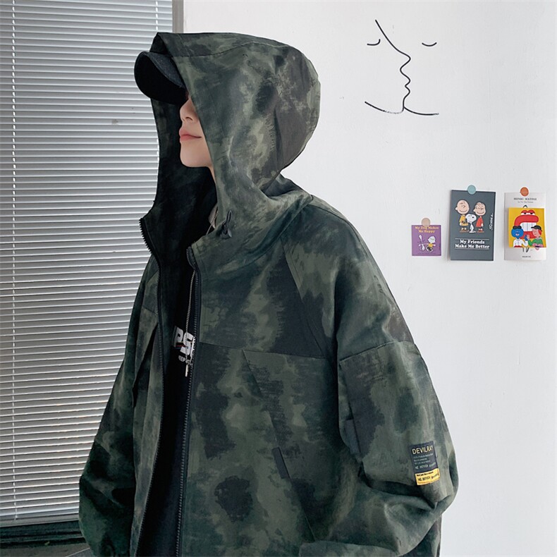 模特-美式复古迷彩外套男夏季ins潮牌工装7035-P68,男装工装外套,电商B380（原B361）