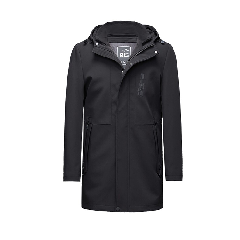 AL99022冬季男士派克服可脱卸兔毛内胆中长款风衣P560图片