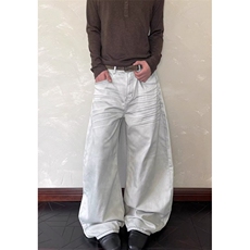 水洗cleanfit牛仔裤男女春秋情侣宽松休闲直筒阔腿长裤子N1359，男装牛仔裤，星座1116A（原606A-3）