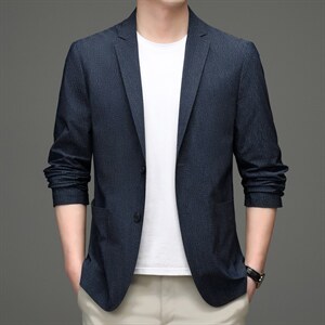 男士西服休闲西装外套男春秋单西秋季中年爸爸装2023新款单件上衣图片