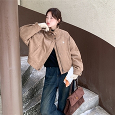 美拉德机车范气质羽绒内胆外套女冬季2025年新款时髦复古风羽绒服，女装羽绒服，2C159