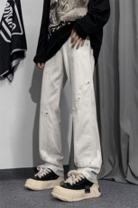 B2212023秋冬新款美式ins高街小众铆钉牛仔裤LK22021-P60控78，男装牛仔裤，电商B221