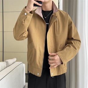 美式vintage豹纹衬衫夹克牛仔短袖外套设计感JK02528-P90图片