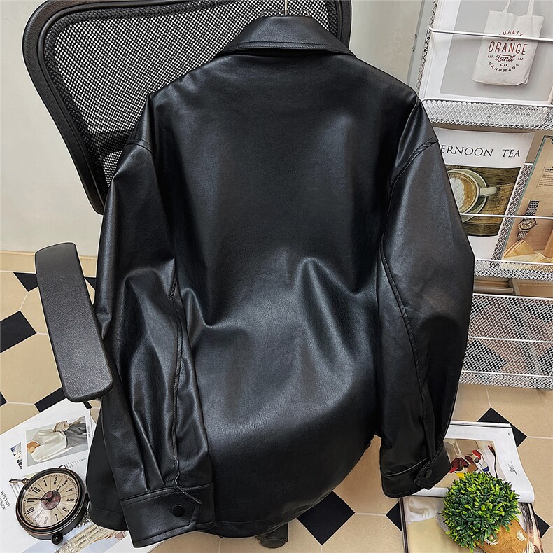 中性风平铺皮衣大码情侣潮机车皮大码M-5XL夹克JK7761P85控,男装夹克,星座227-7