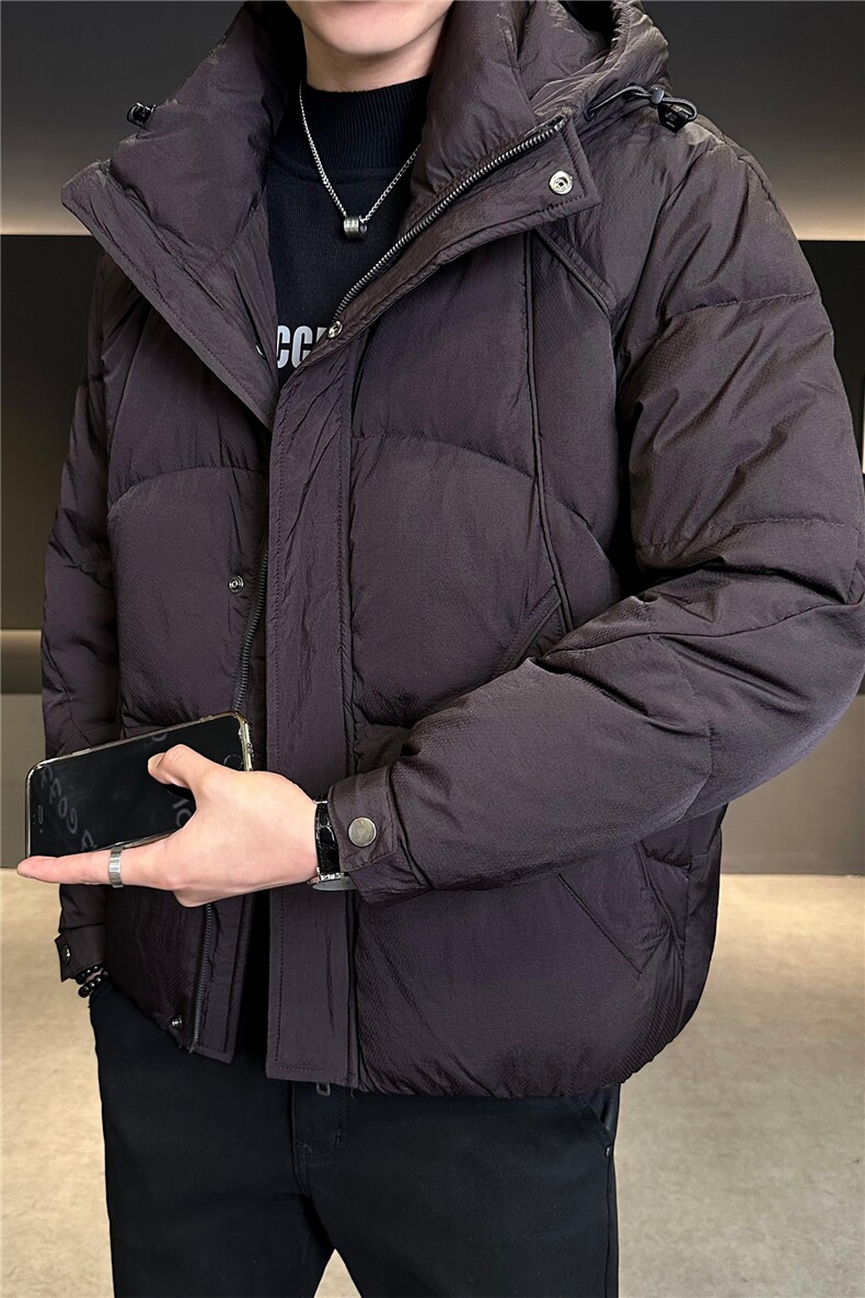 冬季男士连帽加厚羽绒服【标50绒】,男装羽绒服,星座414（原B263）