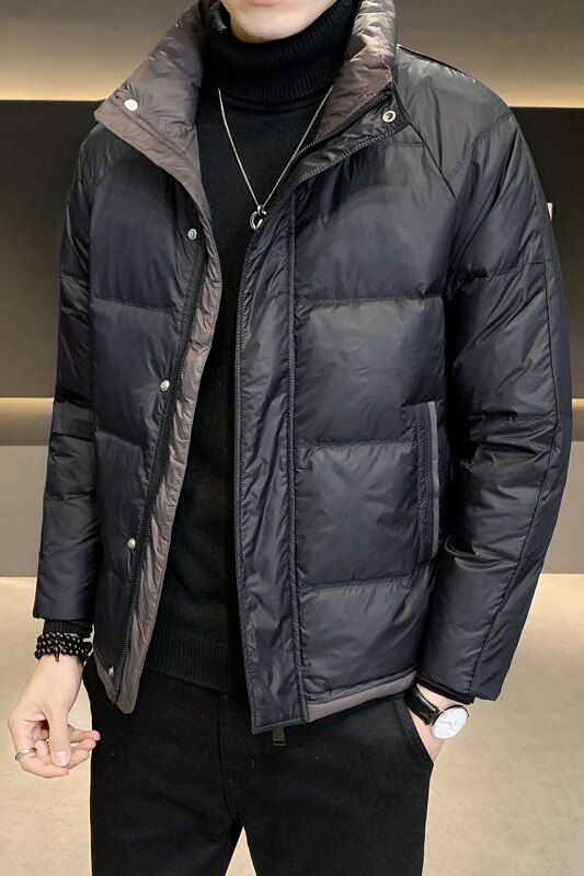 冬季短款立领羽绒服男日系加厚面包服保暖外套Y6626-P195,男装羽绒服,电商A239