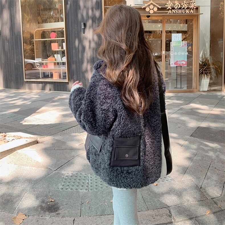 【现货新款】休闲拼皮羊羔毛外套20217-P205-K288,女装皮草,浙宝189