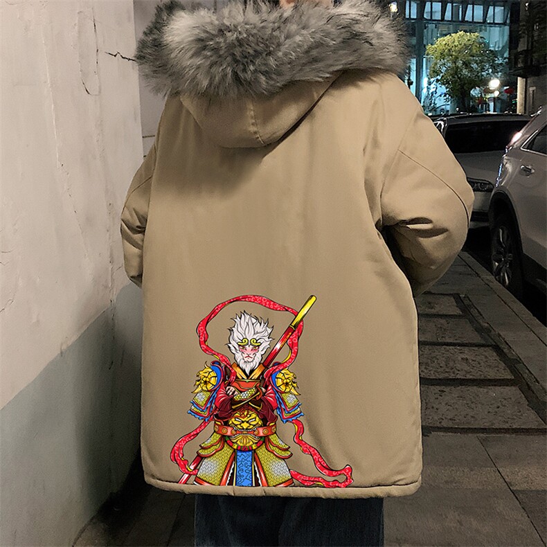 MM48203-P130冬季大毛领棉衣男士大码加厚棉袄男棉服,男装棉衣,电商A040