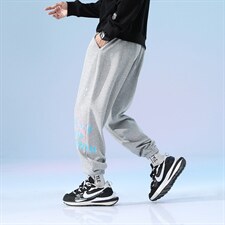 日系2023秋冬款撞色印花束脚运动休闲潮牌卫裤8806-P55控69,男装休闲裤,星座914-3