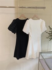 怒推新款！法式简约公主系列蕾丝袖拼接连衣裙！质感好！ML，女装连衣裙，DARA ROSE