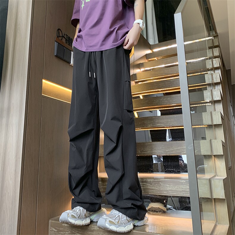 夏季冰丝打褶伞兵裤XZ604-KG78-特P30控58,男装休闲裤,星座604