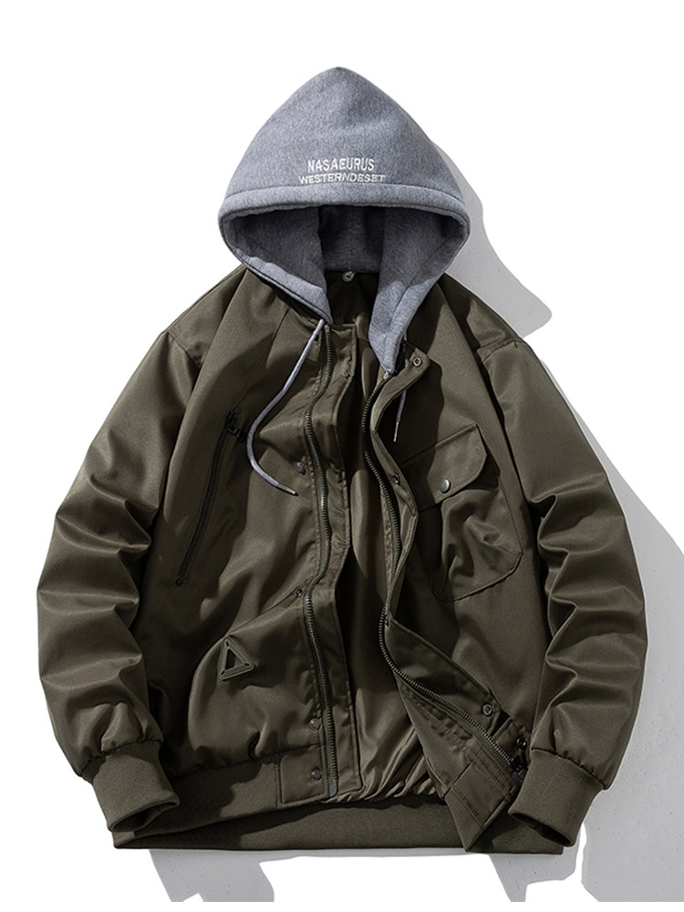 现货2色简约街头棒球服棉服外套秋冬,男装棉衣,电商A105