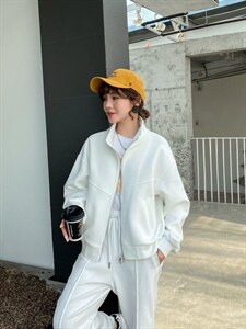 双拉链立领棒球服图片