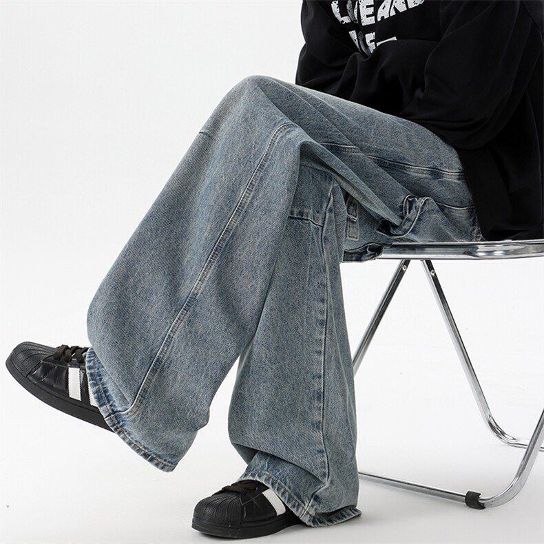 简约个性抽绳工装口袋牛仔裤KZ03P60,男装牛仔裤,电商A073