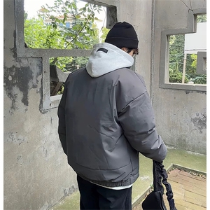 现货美式高街休闲夹克冬季立领纯色三防户外工装加厚棉服外套图片