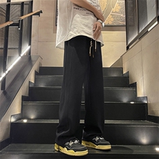 裤子学生潮流帅气宽松大码休闲长裤日系潮牌复古运动裤K933特批32，男装休闲裤，星座718-1