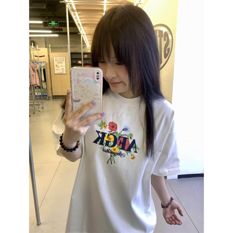 H0663-P35宽松显瘦2026新款夏季短袖印花t恤女，女装T恤，星座617A-2