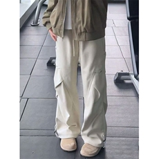 网图弯刀毛呢卫裤男款美式高街cleanfit裤子褶皱工装KZA401-特P52，男装休闲裤，星座1007（原301D）