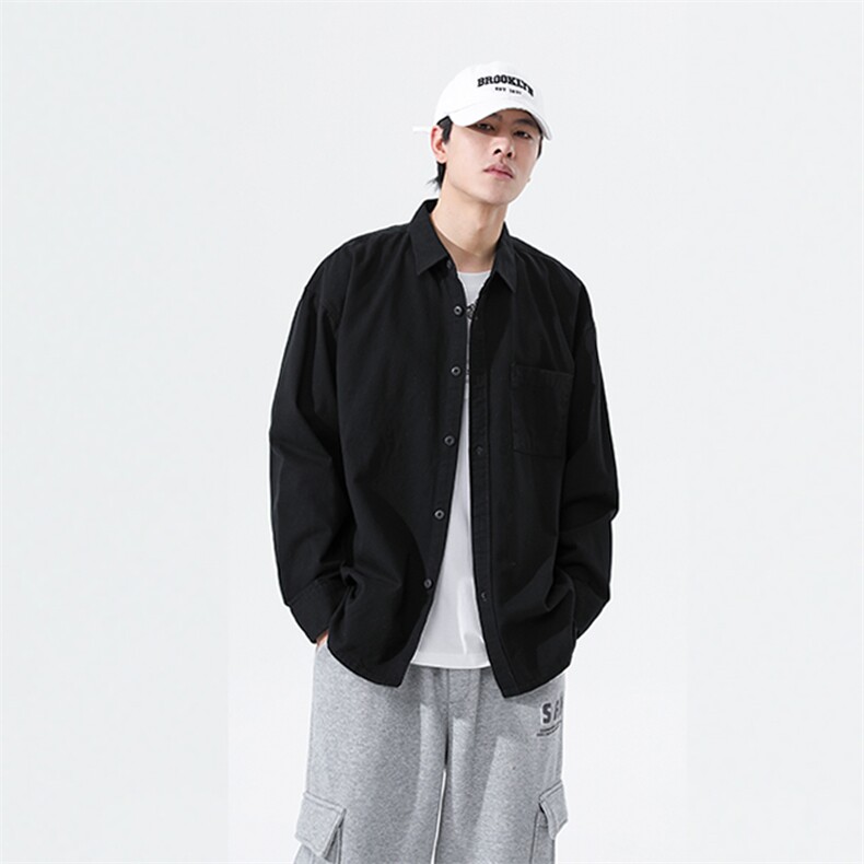 可二开25春秋款高品质纯棉水洗衬衫外套CS2243,男装衬衫,电商A161