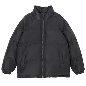 冬季新款棉衣女潮流纯色宽松百搭立领棉服oversize休闲面包服外套图片