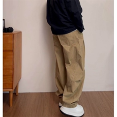 冬季休闲宽松休闲直筒裤男加厚阔腿长裤1008-LJ799-P50加绒P63，男装卫衣，星座1008