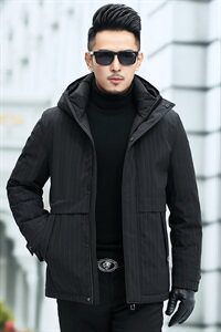 X8067钱塘2020-1冬季男士羽绒服连帽高端90白鸭绒P270图片