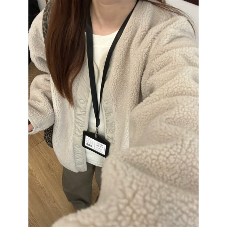 无领摇粒绒外套GS03-P85成分100聚酯纤维,女装短外套,星座1302