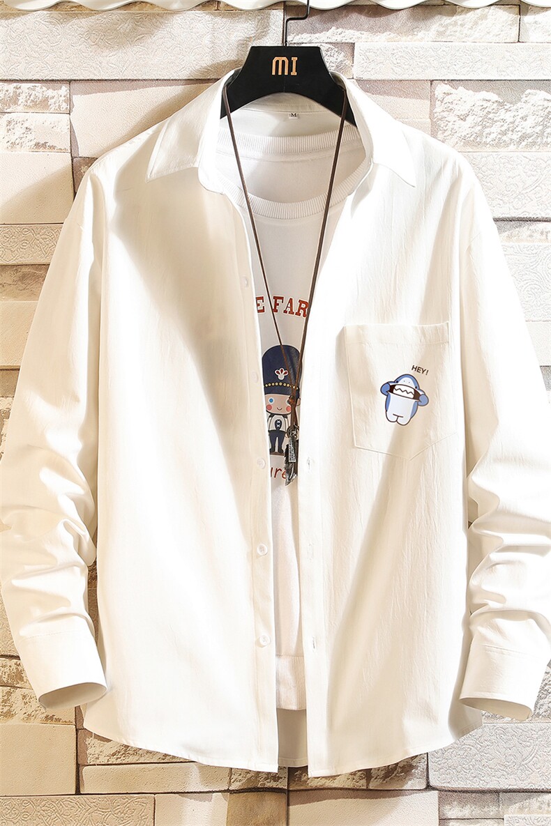 CS15167-P38加绒款-P48长袖衬衫男士大码宽松衬衣男寸衫砖墙,男装衬衫,电商A040A