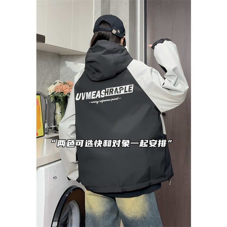 档口图（现货）抖音HN双面穿连帽冲锋衣防风防水外套J3044-P80,男装夹克,星座1213