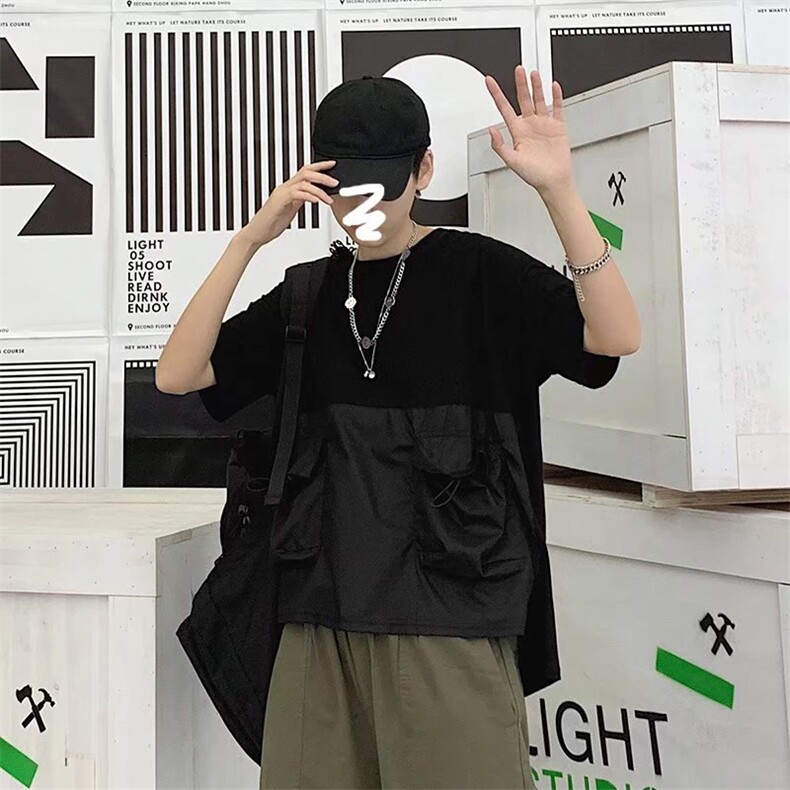 2023春夏季新款t恤男宽松打底上衣圆领暗黑风T恤短袖HT31P30,男装T恤,星座1116-2