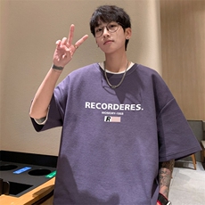 ！2025夏季新款男士华夫格短袖T恤情侣半袖TXH2408特P19控38，男装T恤，电商B220