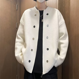 针织开衫男韩版潮流高街帅气春季2024新款ins毛衣外套MZ425-P53图片