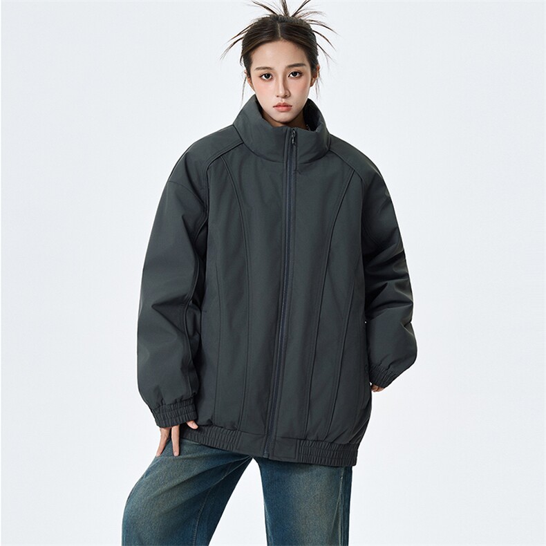 现货美式休闲加厚雪山棉衣夹克外套立领纯色三防户外工装棉服,男装夹克,电商A486