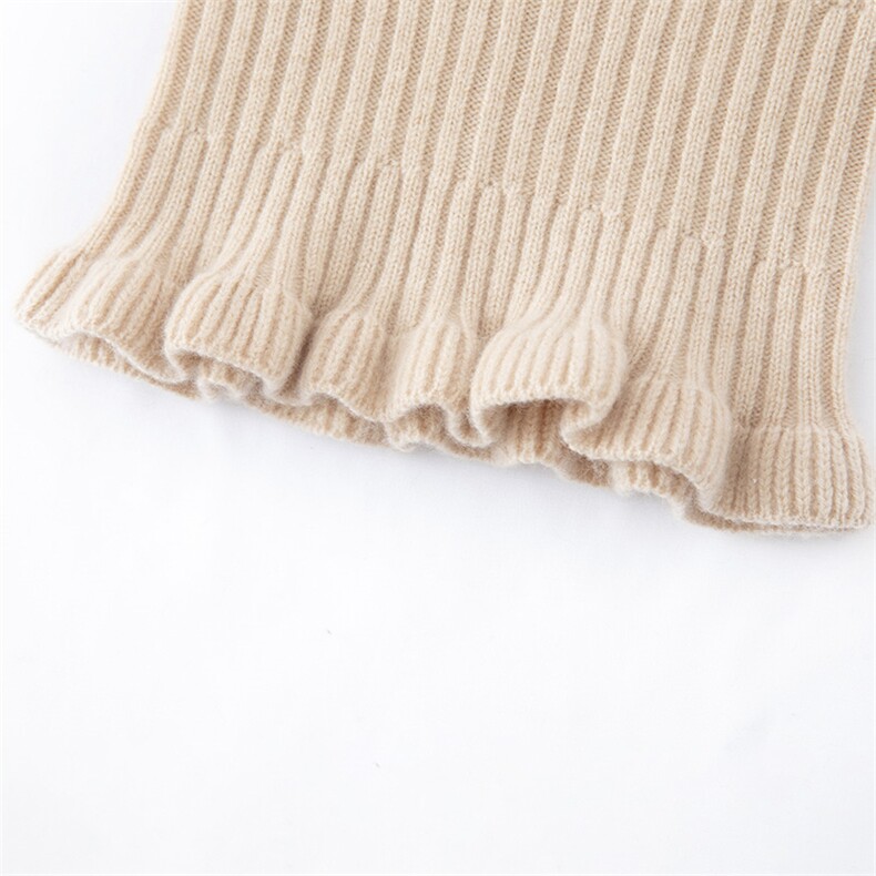 2025年秋季新款木耳边扭花针织羊绒脖套时尚休闲通勤百搭，围巾，天宇悦翔羊绒