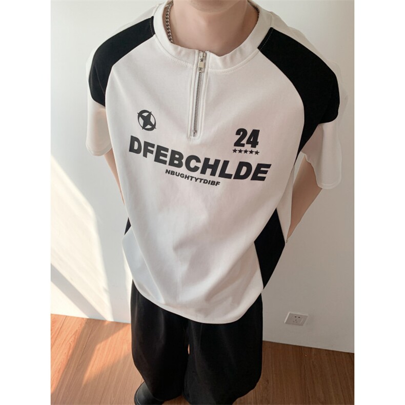 t恤男款夏季短袖cleanfit美式复古百搭上衣服T0225-P40,男装T恤,星座308B-2