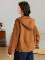 现货2025新款加棉加厚女士休闲保暖连帽棉衣棉服，女装棉衣/棉服，木子恋