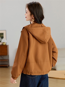 现货2025新款加棉加厚女士休闲保暖连帽棉衣棉服图片
