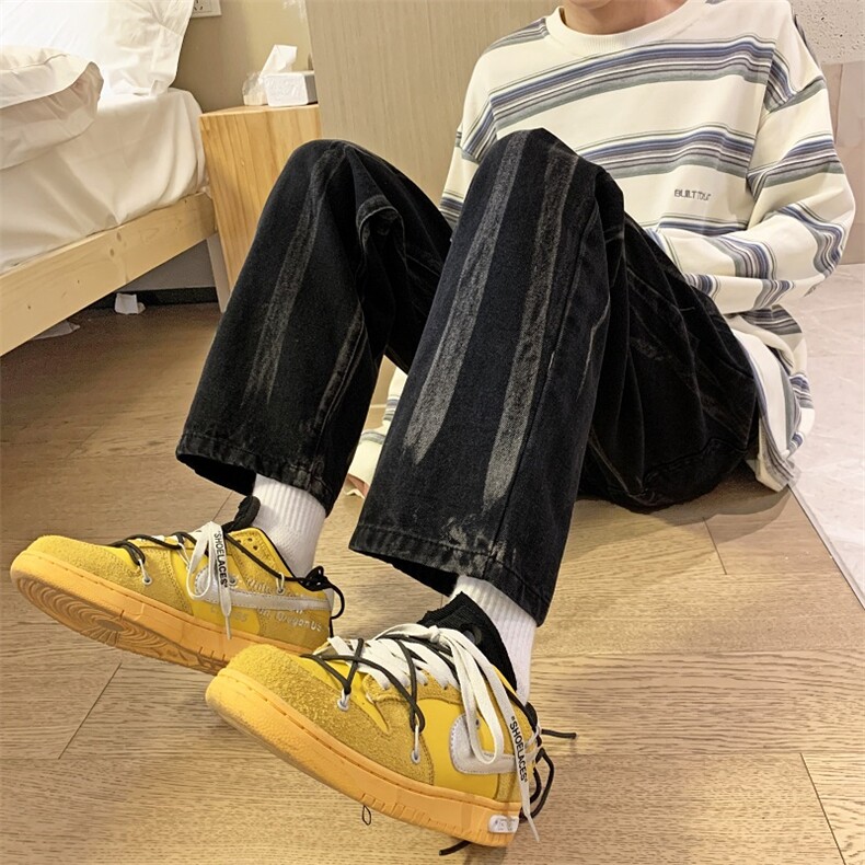 潮流美式牛仔裤男潮牌街头嘻哈扎染宽松坠感阔腿裤1008-N8071-p40,男装牛仔裤,星座1008