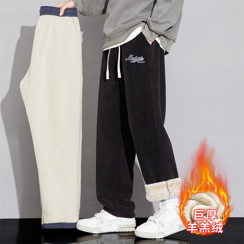 冬季男士羊羔绒复合保暖加厚休闲裤N556-P35大码,男装休闲裤,星座209