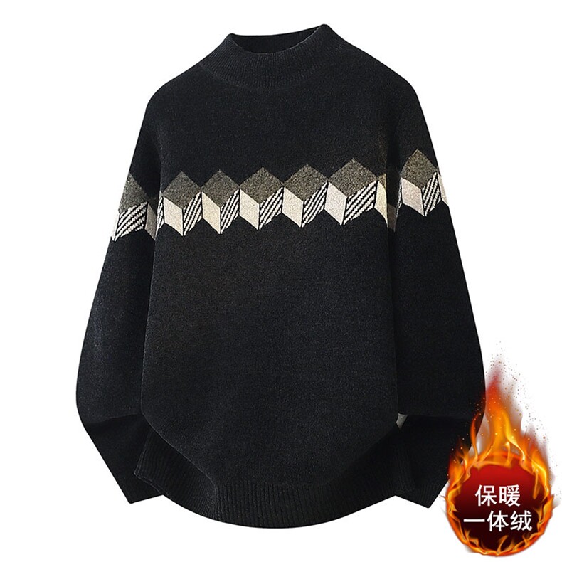 1018-1-M650-P50男士秋冬季新款休闲一体绒针织毛衣时尚帅气，男装针织衫/毛衣，星座1018-1​